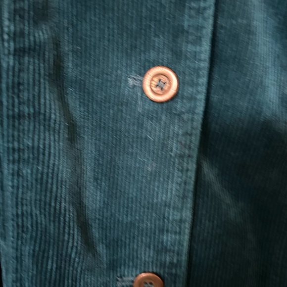 RQL peacock blue corduroy jacket with bronze buttons, women's size XL - Picture 3 of 5